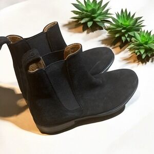 ORO Handmade in Spain 6 Black Suede Leather‎ Chelsea Ankle Boots